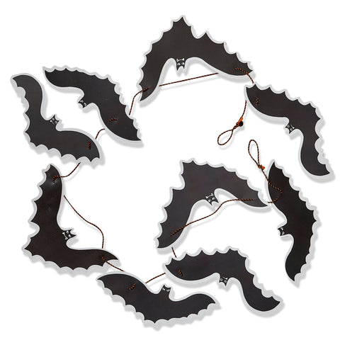 Going Batty Paper Garland Black Halloween