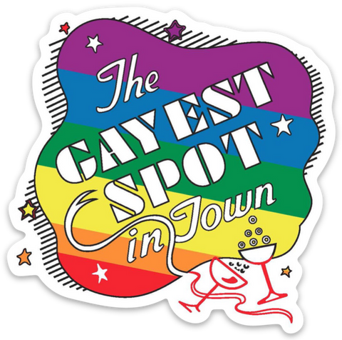 Gayest Spot Rainbow Pride Sticker