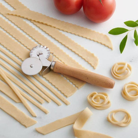Fantes Double Pastry Ravioli Pasta Dough Cutter Crimper