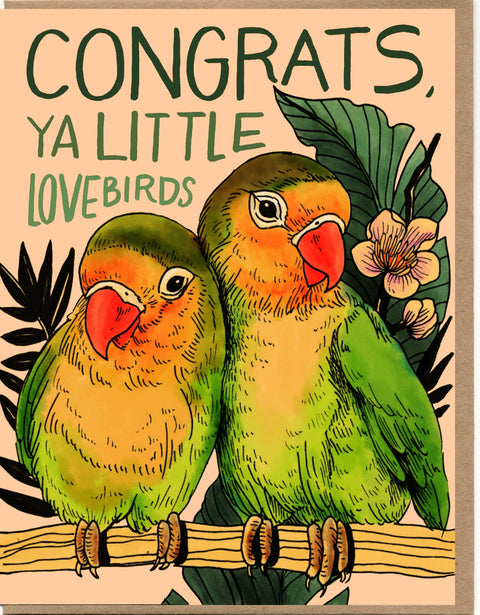Congrats Ya Little Love Birds Card
