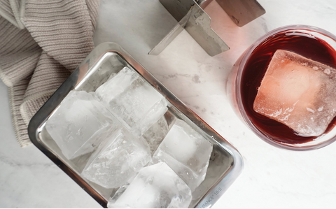 Metal Ice Cube Tray - Large Cubes