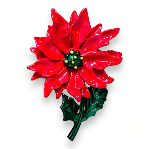 Poinsettia Statement Brooch