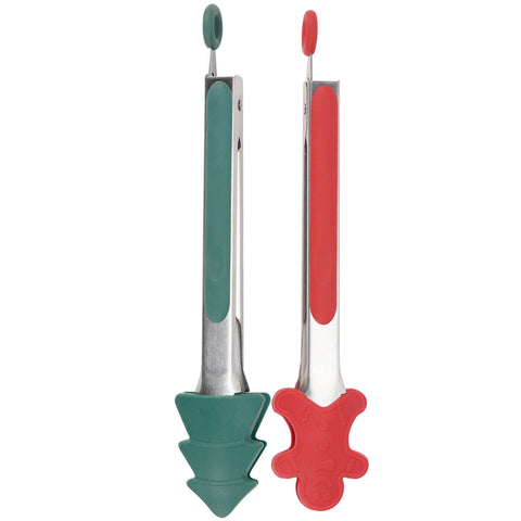 Gingerbread Man & Tree Tongs Set