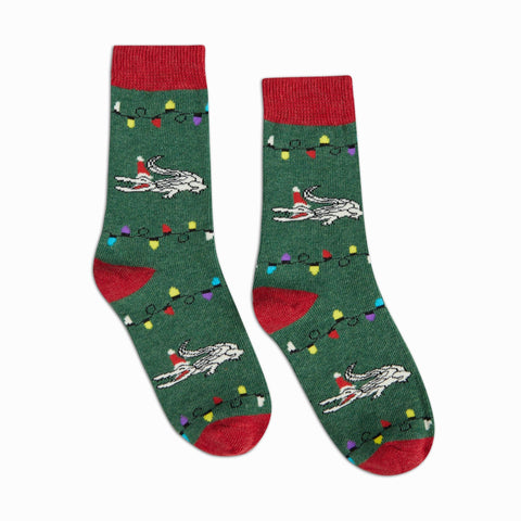 Christmas Gator Little Kid Socks