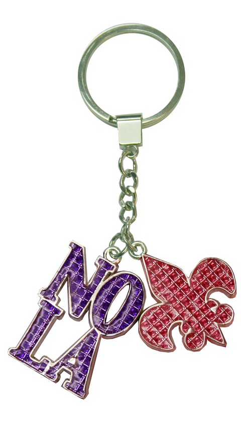 FLEUR DE LIS & NOLA BLING KEYRING