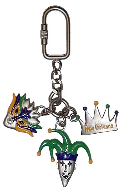 Jester Mask Crown Dangle Keyring