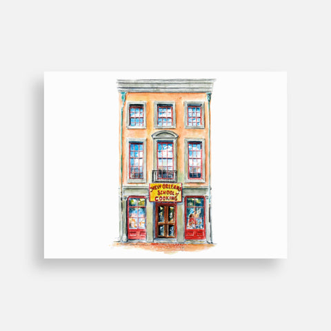 New Orleans School of Cooking Postcard with Recipe