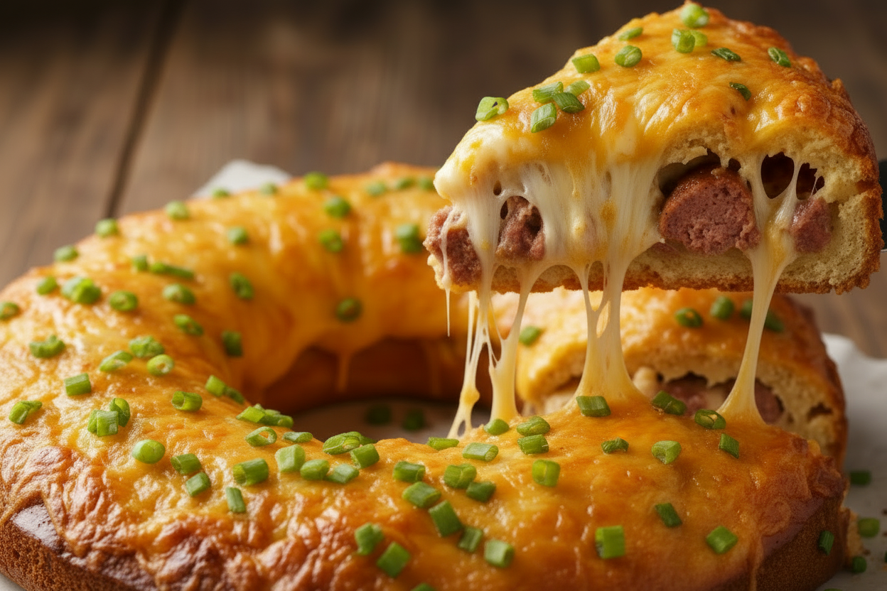 Savory Andouille King Cake