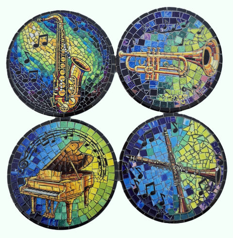 New Orleans Jazz Coasters (Set of 4)
