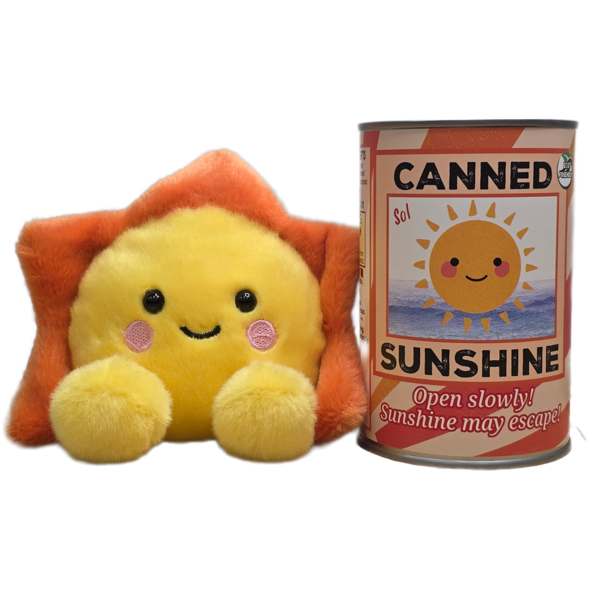 Sol the Canned Sunshine - Eco-Friendly Sun Plush w/Jokes: Pop Top Lid