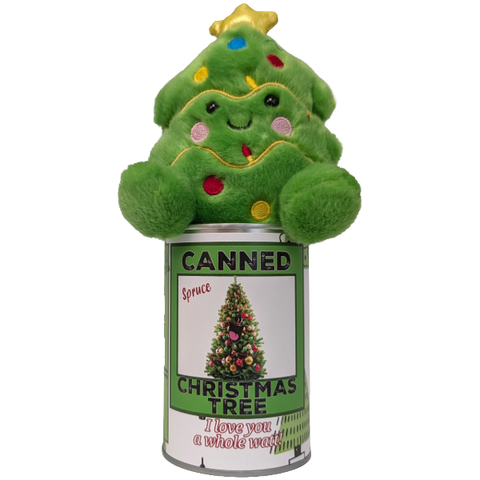 Spruce the Canned Christmas Tree - Plush in Can w/Jokes: Pop Top Lid