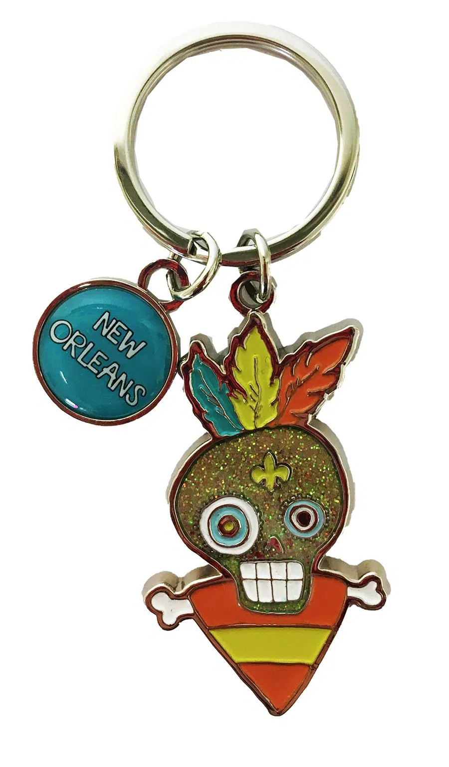 Voodoo Doll Glitter Key Chain