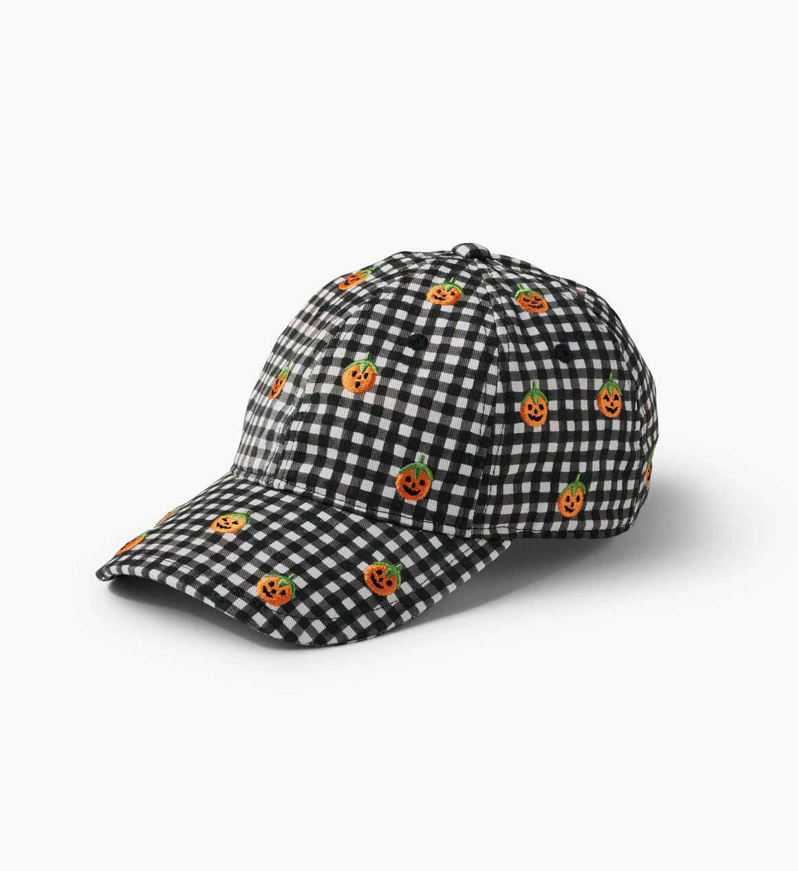 Pumpkin Gingham Baseball Cap