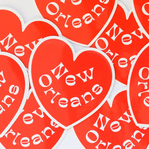 New Orleans Heart Sticker