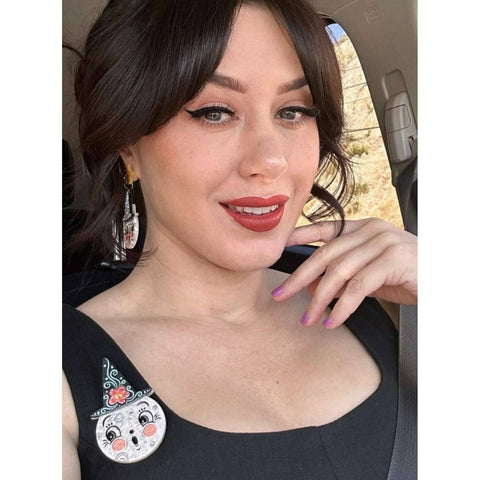 Bloomin' Luna Witch Brooch