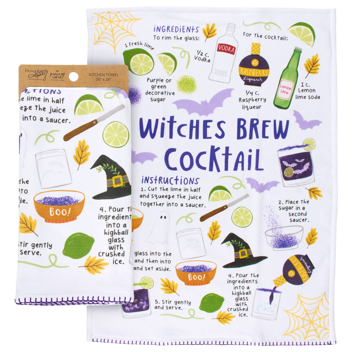 Witches Brew Cocktail Kitchen Towel