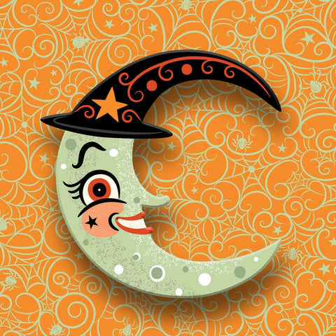 Witchy Crescent Moonhilda Brooch