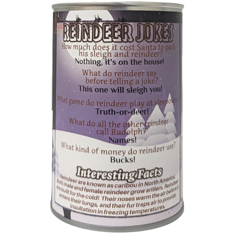 Jingle the Canned Reindeer - Christmas Plush in Can w/Jokes: Pop Top Lid