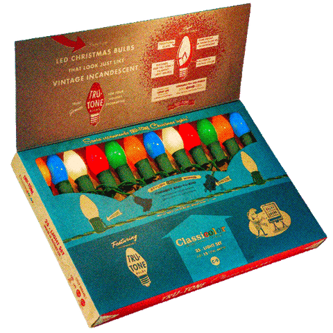 Tru-Tone Vintage Style Led Christmas Lights - C9 25-Light Set