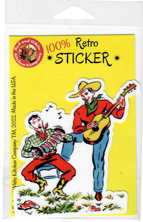 Singing Cowboys Retro Sticker