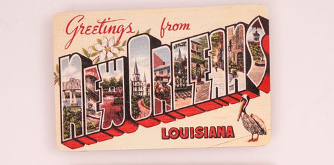 Greetings From Louisiana Wooden Postcard