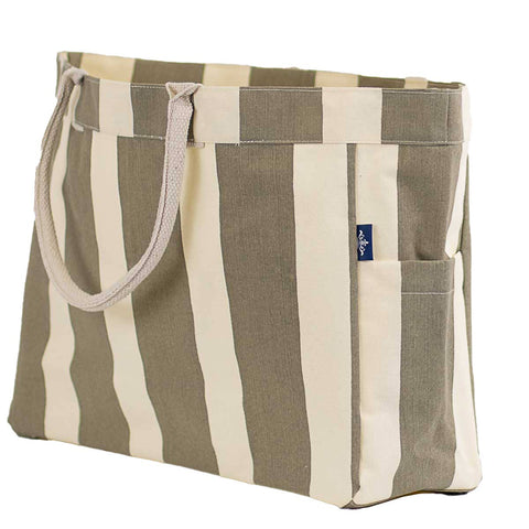 Cabana Stripe Durham Tote   Natural/Natural   17.5x13.5x6