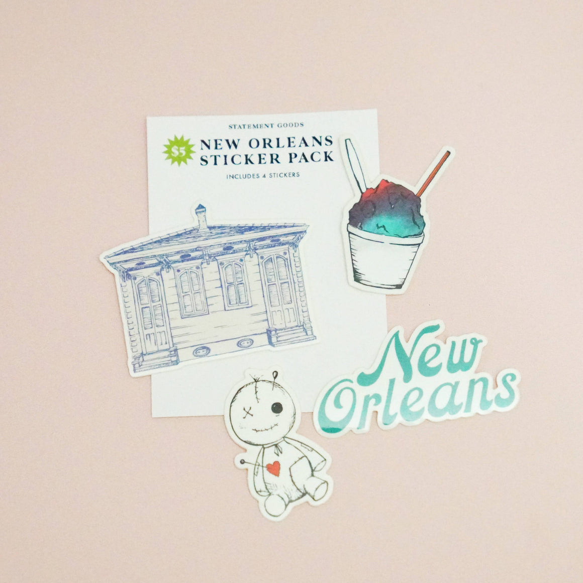 New Orleans Sticker Pack - Green Star