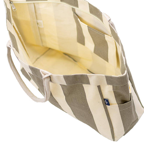 Cabana Stripe Durham Tote   Natural/Natural   17.5x13.5x6