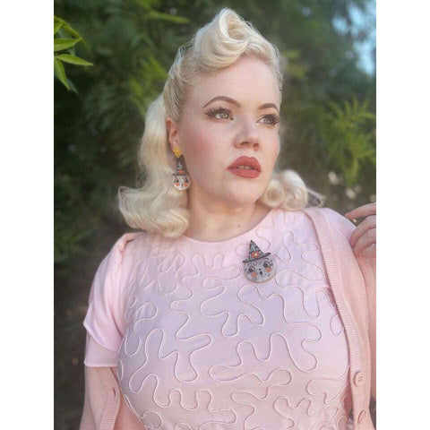Bloomin' Luna Witch Brooch