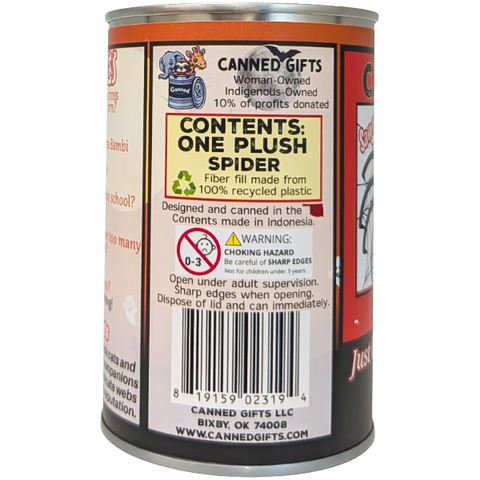 Sammy the Canned Halloween Spider
