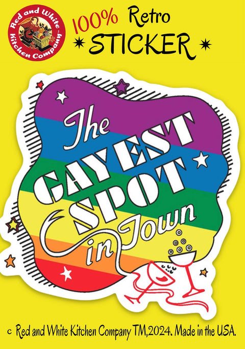 Gayest Spot Rainbow Pride Sticker