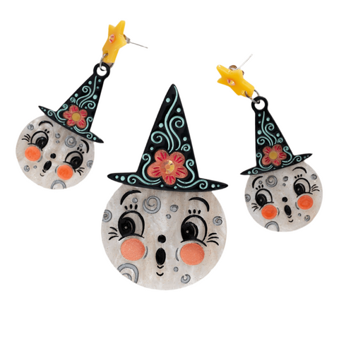 Bloomin' Luna Witch Brooch