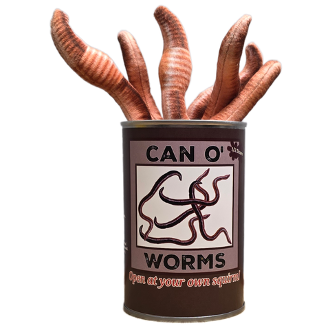 Can O' Worms - EcoFriendly Plush Gift for Fishermen w/Jokes: Pop Top Lid