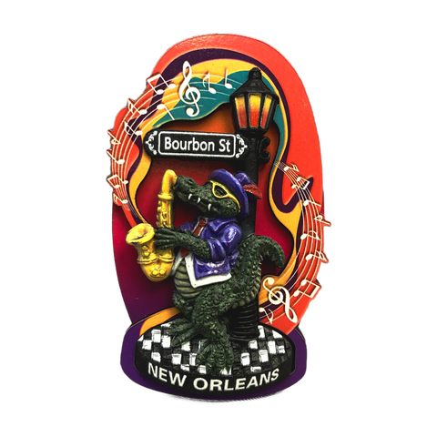 Sax Player Gator Magnet