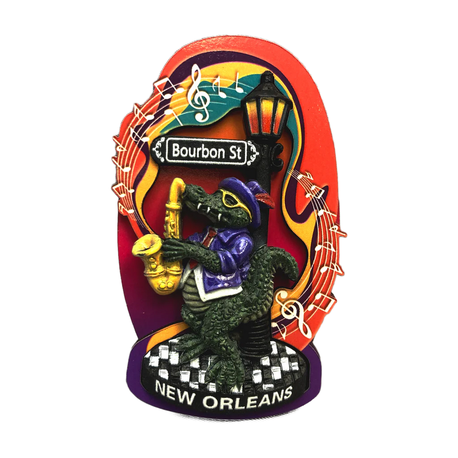 Sax Player Gator Magnet