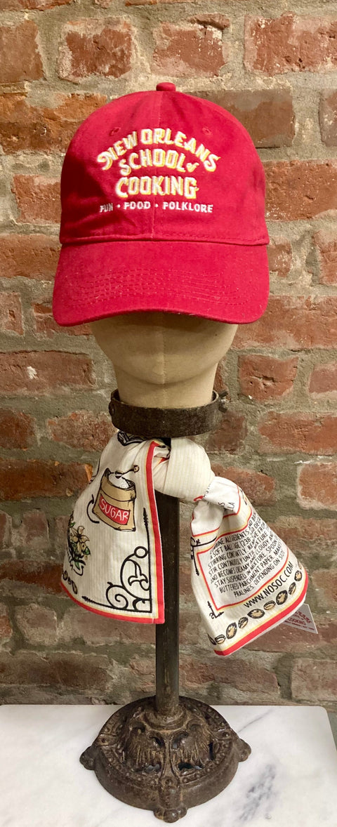 New Orleans School of Cooking Baseball Cap-Red
