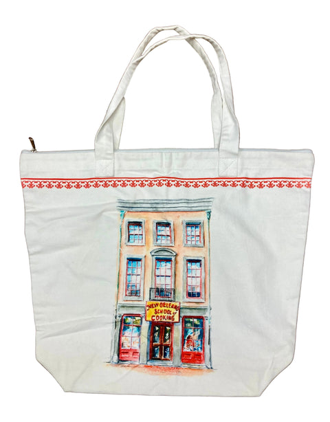 New Orleans School of Cooking Logo Tote