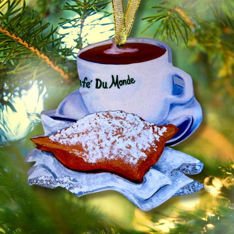 New Orleans Cafe au Lait Beignet Ornament