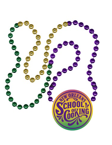 Retro Logo Mardi Gras Beads