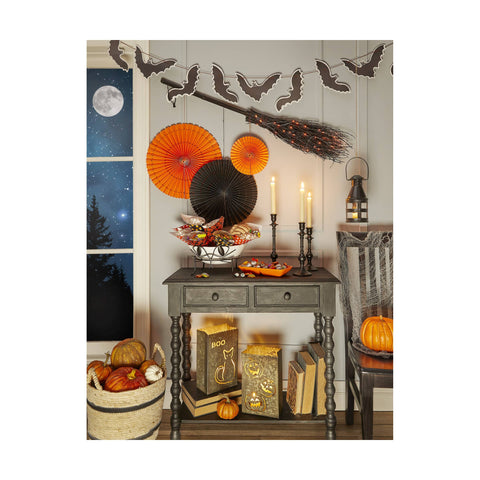Going Batty Paper Garland Black Halloween