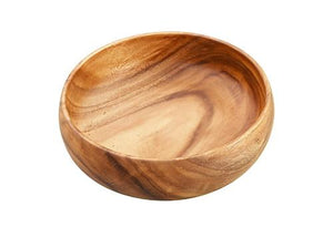 Acaciaware Rustic Wooden Bowl Round