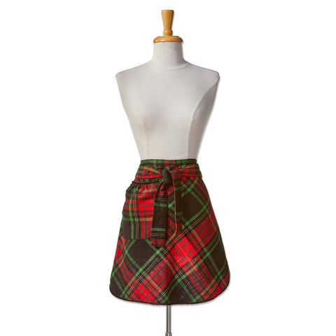 Christmas Christmas Plaid Hostess Half Apron