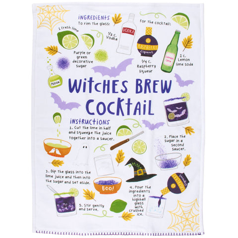 Witches Brew Cocktail Kitchen Towel