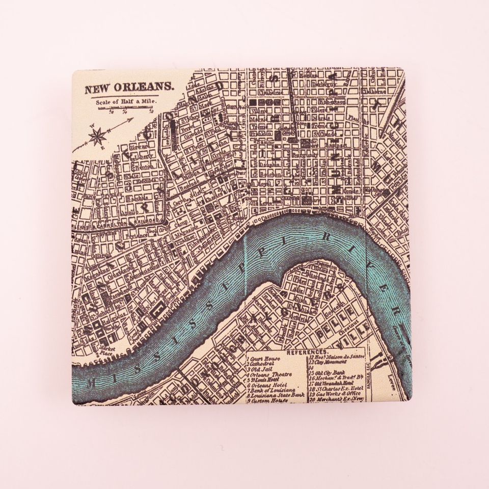 New Orleans Map Coaster