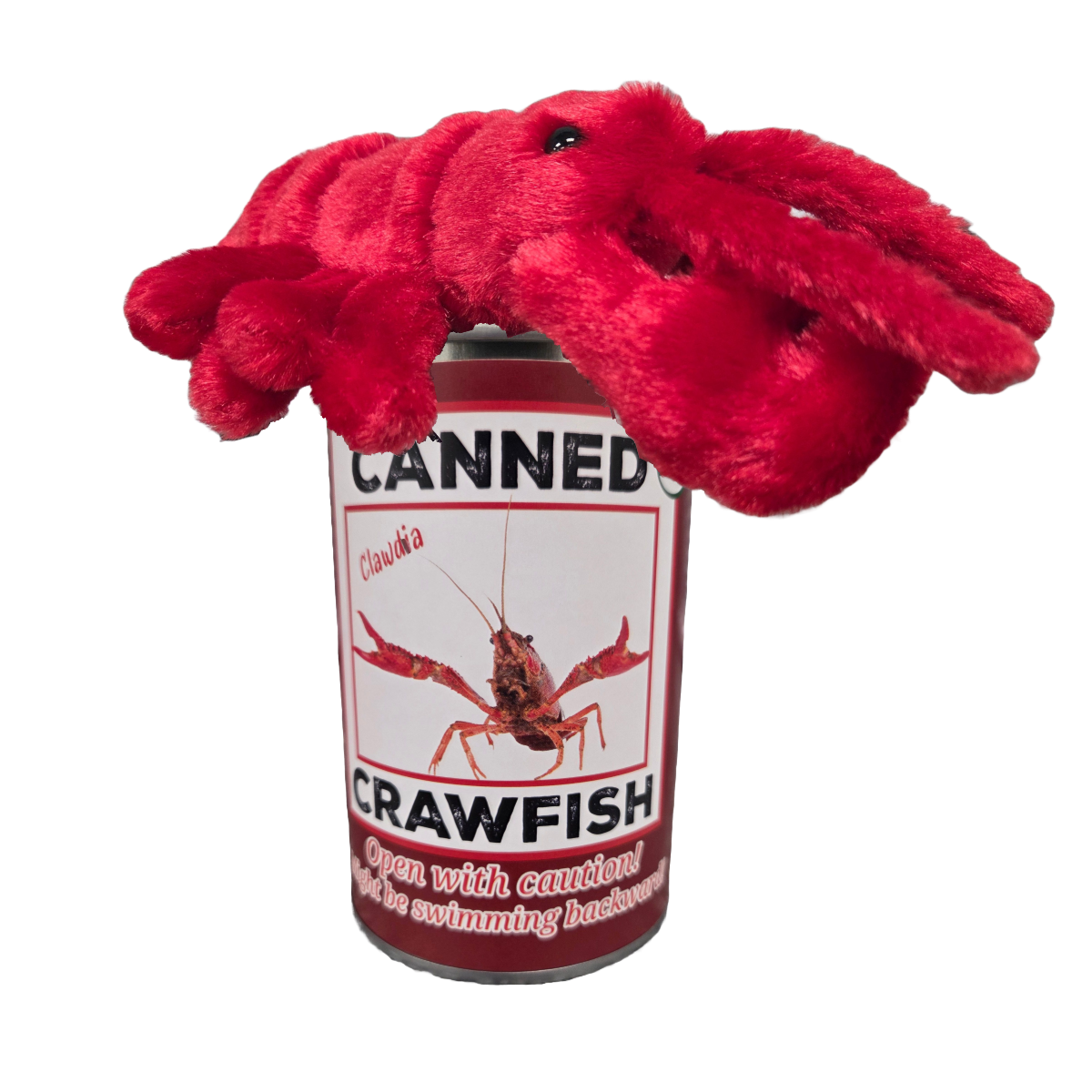 Clawdia the Canned Crawfish - Eco-Friendly Plush w/Jokes: Pop Top Lid