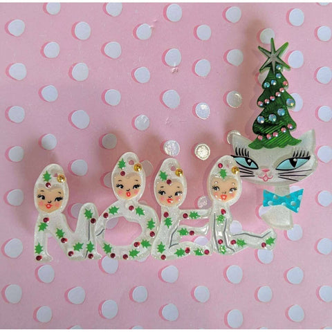 Playful Pixies NOEL Brooch