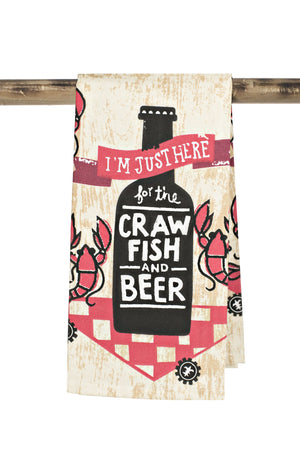 Here For The Crawfish & Beer Towel