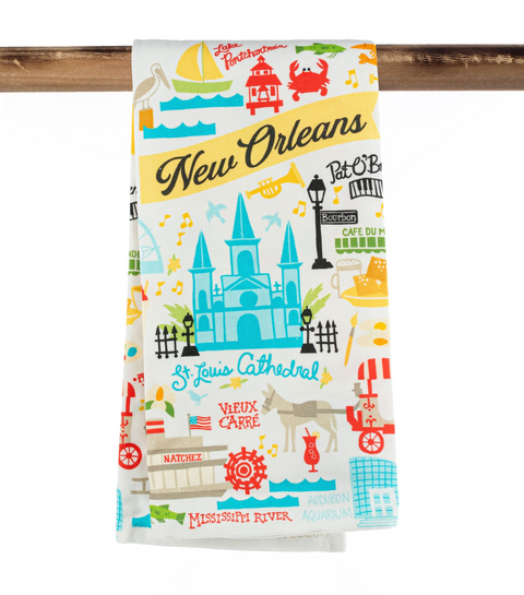 New Orleans Map Kitchen Towel