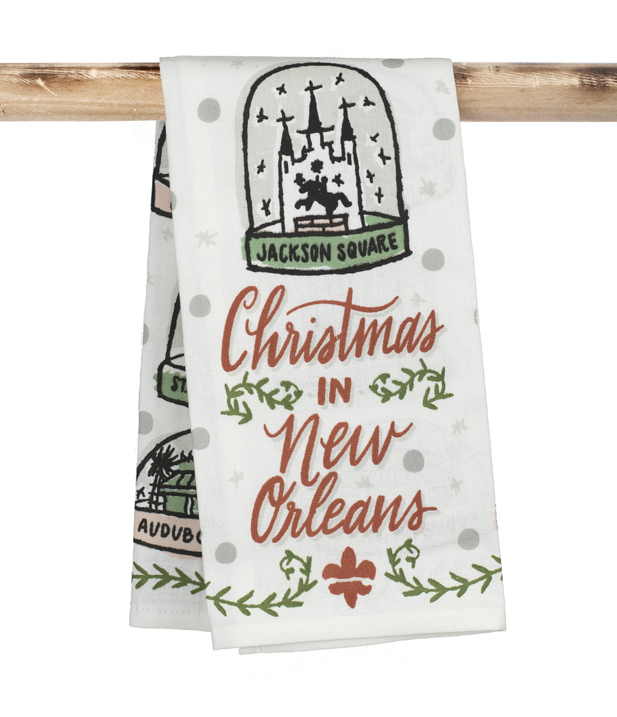 Christmas in New Orleans Kitchen Towel