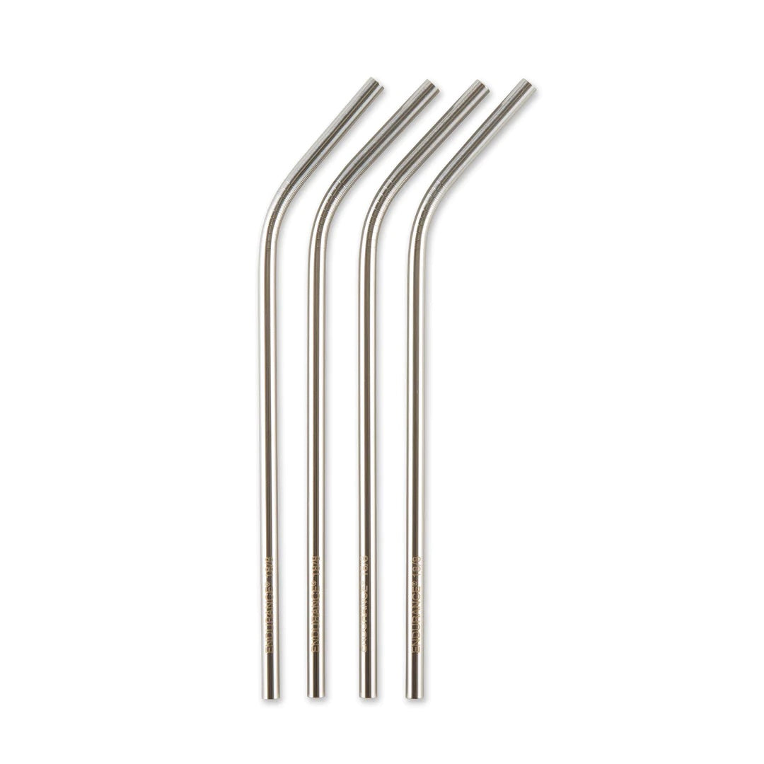 Eco Friendly Stainless Steel Straw - Bent Neck - Pack of 4